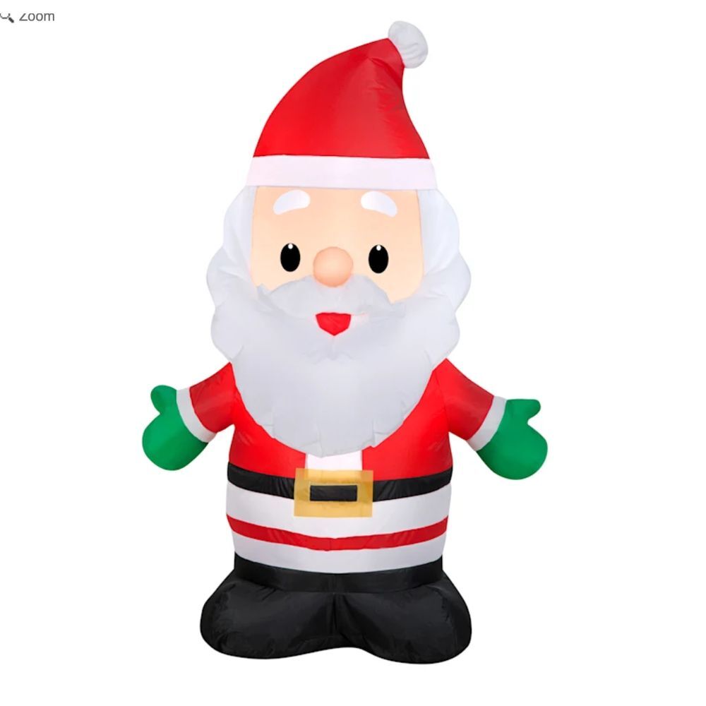Gemmy Airblown Inflatable Kawaii Santa Little Santa Claus, 3.5 Ft LED Christmas